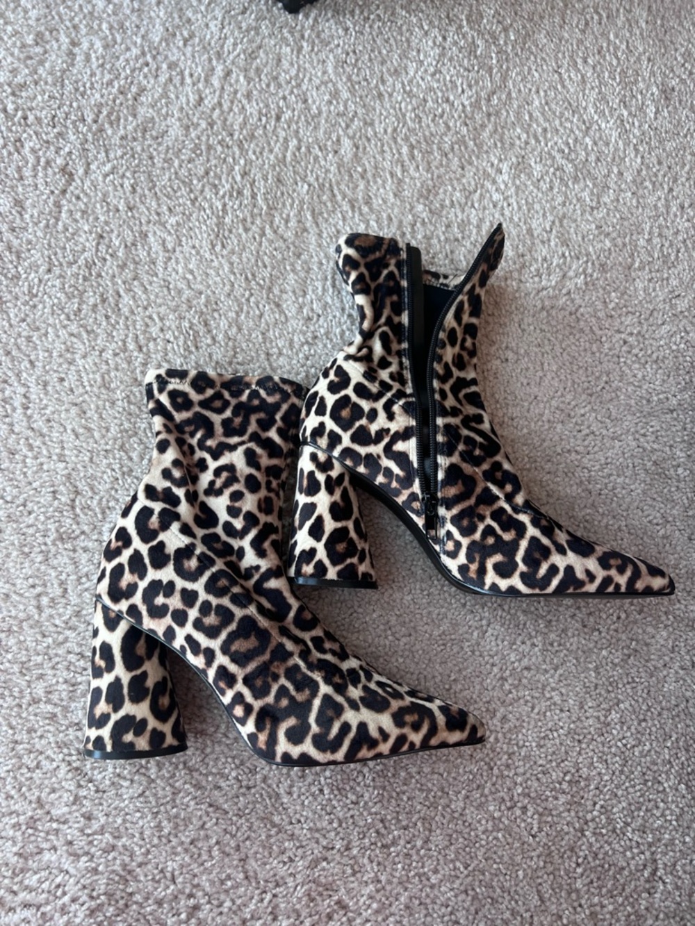 Steve Madden cheetah velvet booties